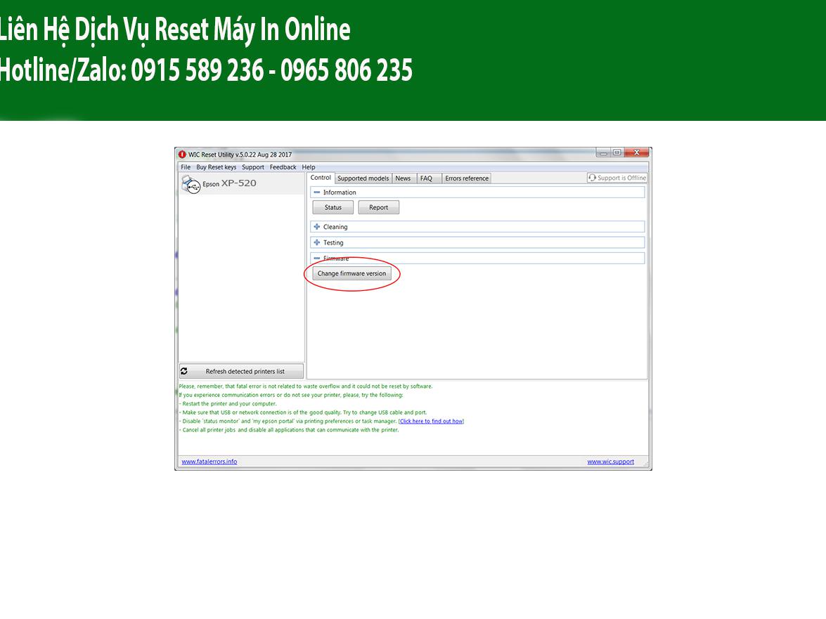 Key Firmware May In Epson XP-520 Step 2